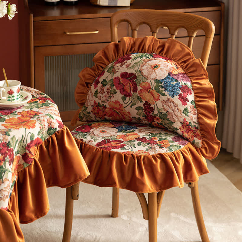 Country Style Floral Ruffled Throw Pillow - image 9