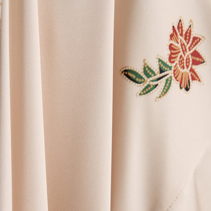 Oriental Floral Bird Kimono Style Bathrobe - image 6