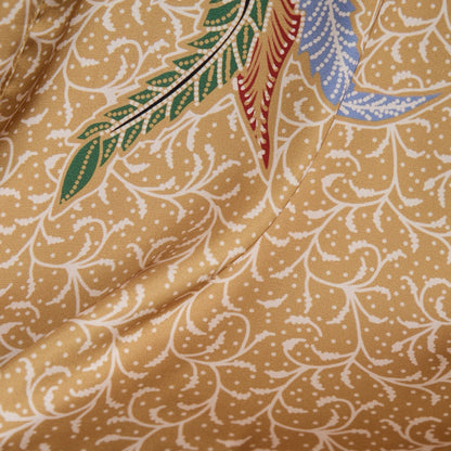 Oriental Floral Bird Kimono Style Bathrobe - image 9