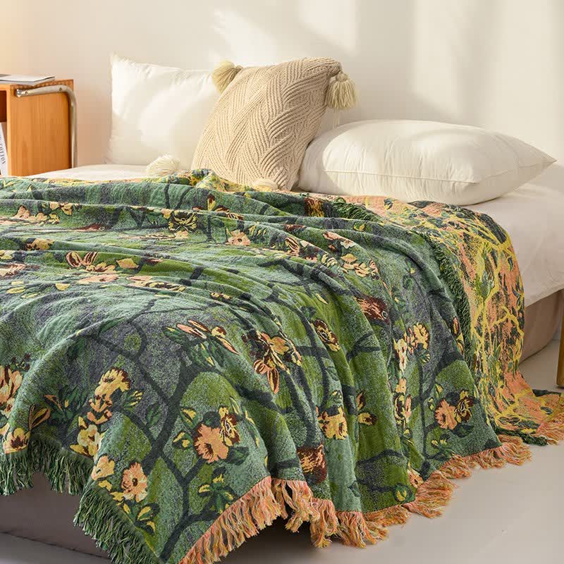 Artistic Woodland Bird Cotton Gauze Blanket - image 2
