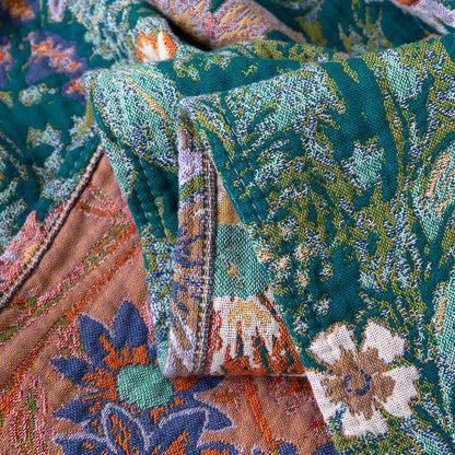 Flourishing Floral & Leaf Cotton Gauze Blanket - image 3