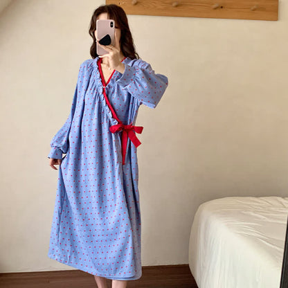 Pomegranate Print Kimono Style Nightgown - image 2