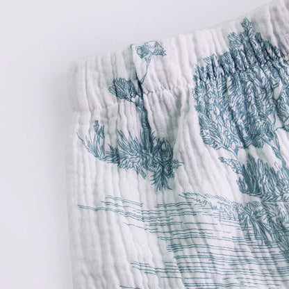 Ruffled Neck Landscape Loungewear Set - image 3