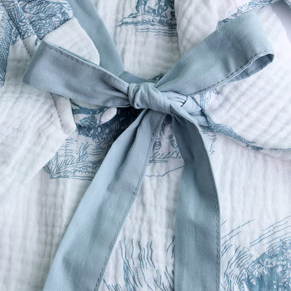 Ruffled Neck Landscape Loungewear Set - image 2