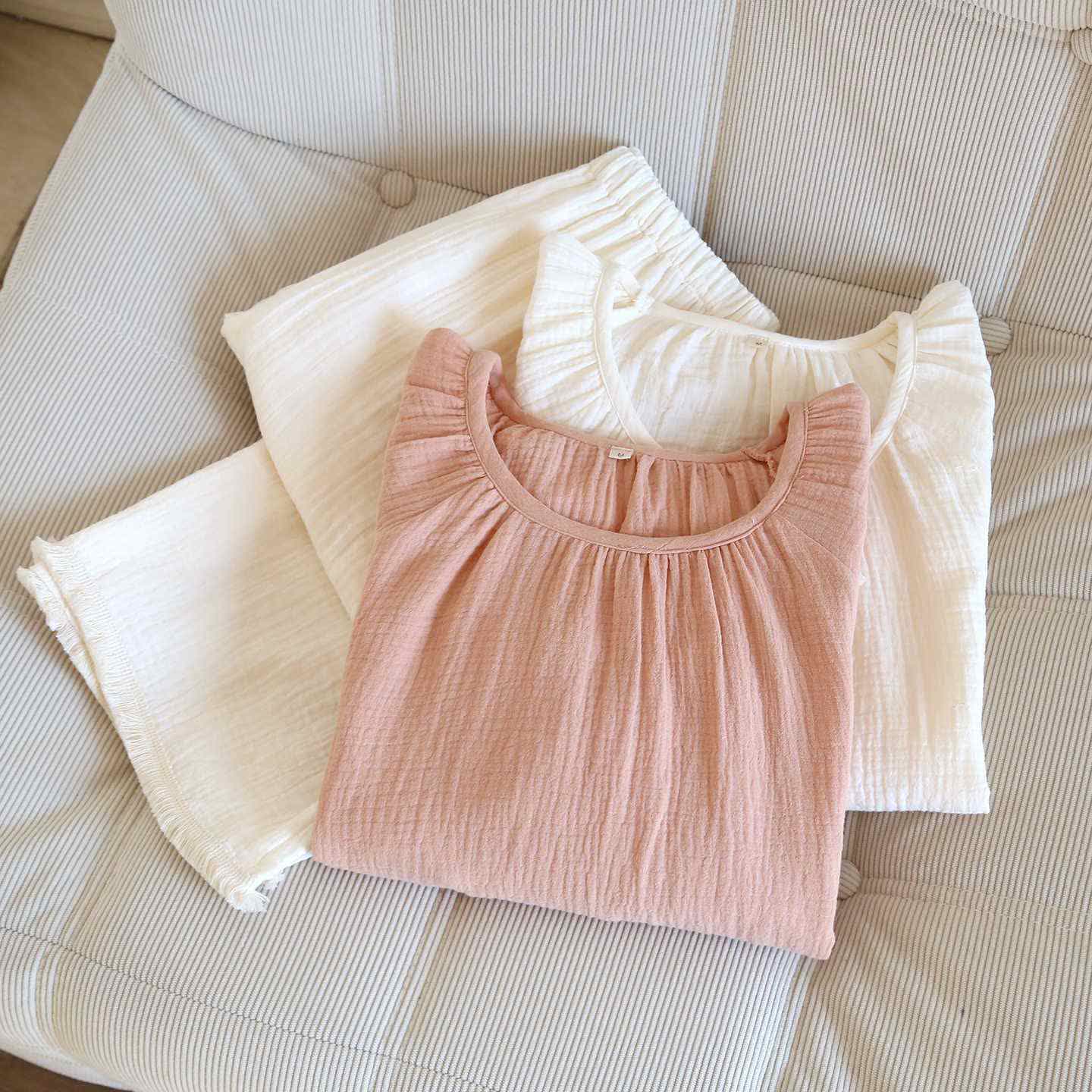 Minimalist Solid Color Cotton Loungewear Set - image 4