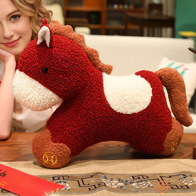 Festive Zodiac Stuffed Plush Horse Pillow - image 7
