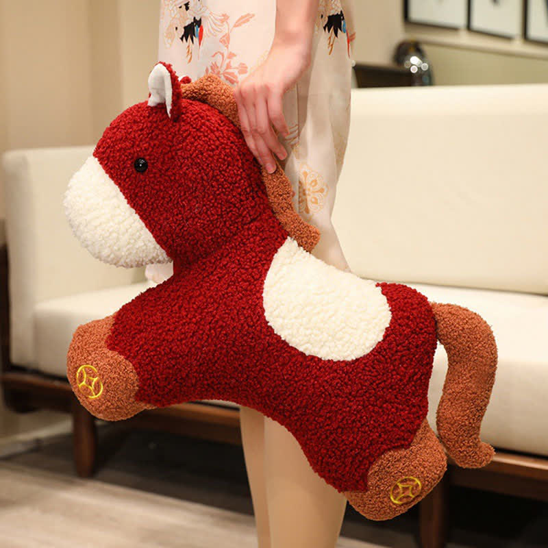 Festive Zodiac Stuffed Plush Horse Pillow - image 3