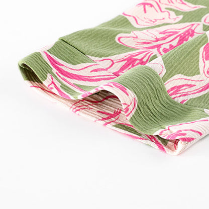 Artistic Floral Kimono Style Ruffled Nightgown - image 2