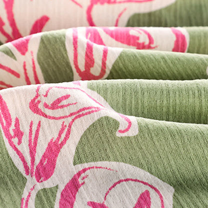 Artistic Floral Kimono Style Ruffled Nightgown - image 3