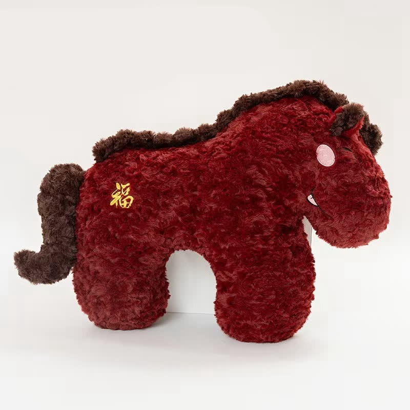 2026 Year of the Horse Mascot Plush Cushion - A - 23"L x 18"H - image 6