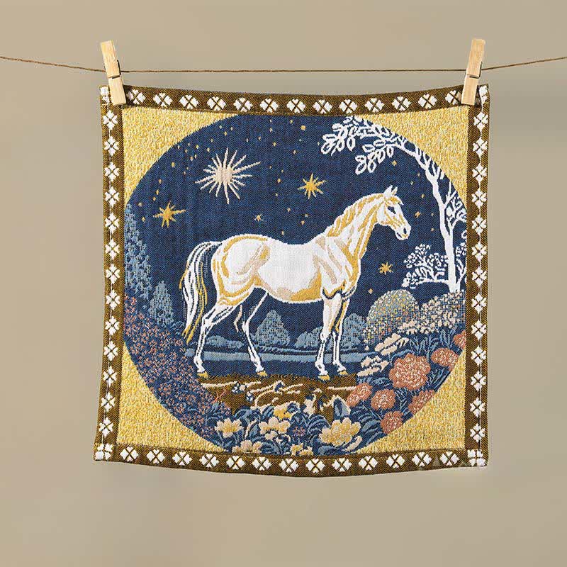 Vintage Horse Zodiac Cotton Gauze Towel - image 2