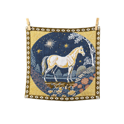 Vintage Horse Zodiac Cotton Gauze Towel - image 5