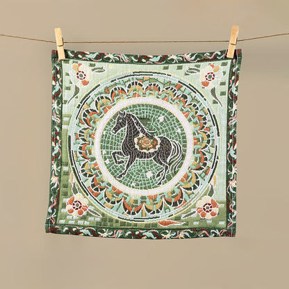Vintage Horse Zodiac Cotton Gauze Towel - image 4
