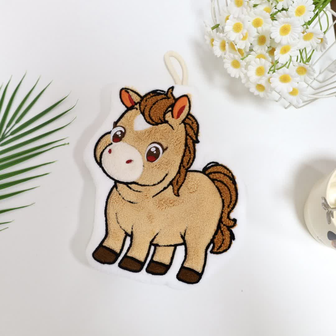 Cartoon Pony Hangable Bathroom Hand Towel - image 5