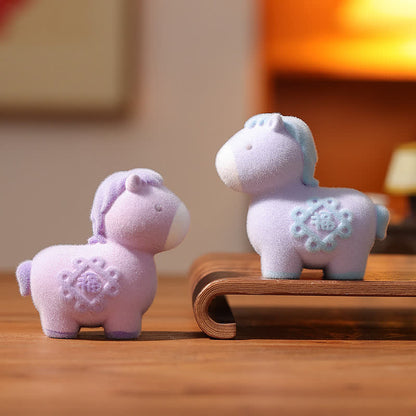 Flocked Pony Resin Decorative Ornament - image 3