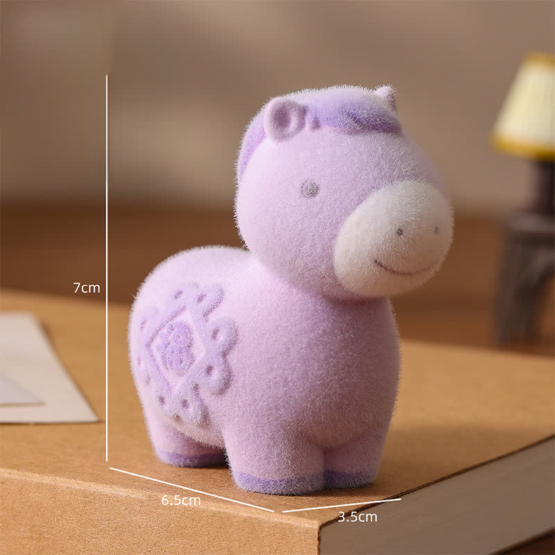 Flocked Pony Resin Decorative Ornament - Purple - 1PC - 1.38"W x 2.56"L x 2.75"H - image 10