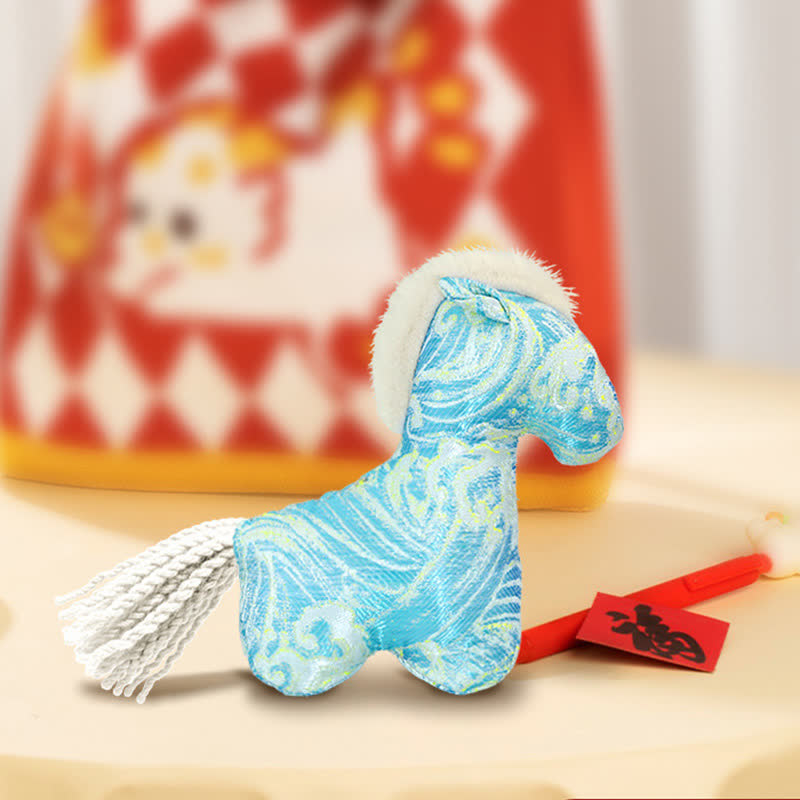 Retro Horse Zodiac Mascot Decor - Blue - 2PCS - 2.16"W x 4.92"L x 5.51"H - image 5