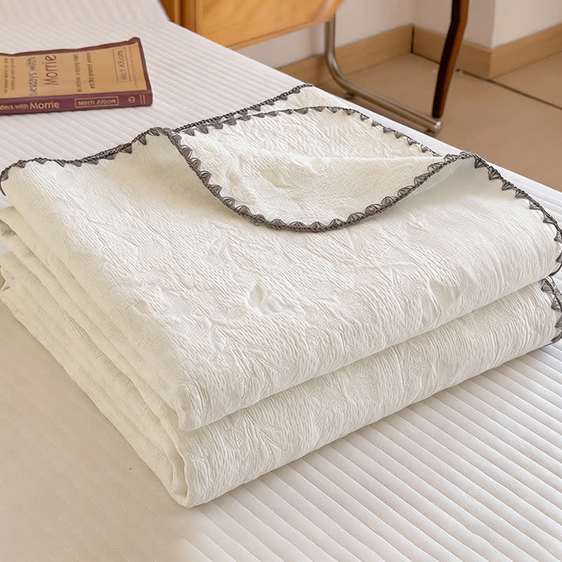 Cotton 3-Layer Gauze Simple Reversible Quilt - image 5