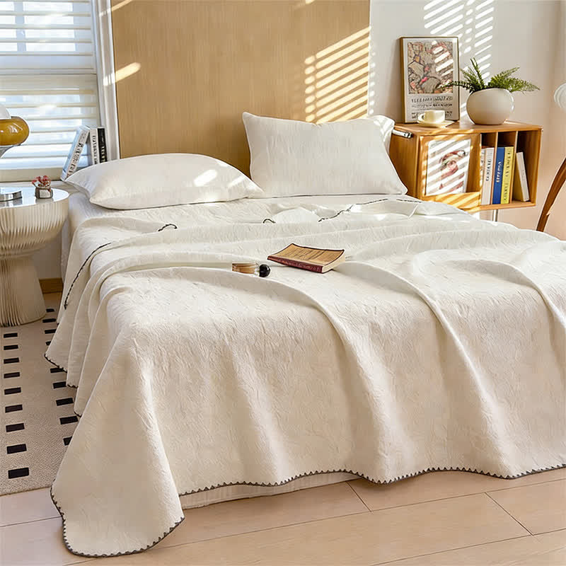 Cotton 3-Layer Gauze Simple Reversible Quilt - image 1