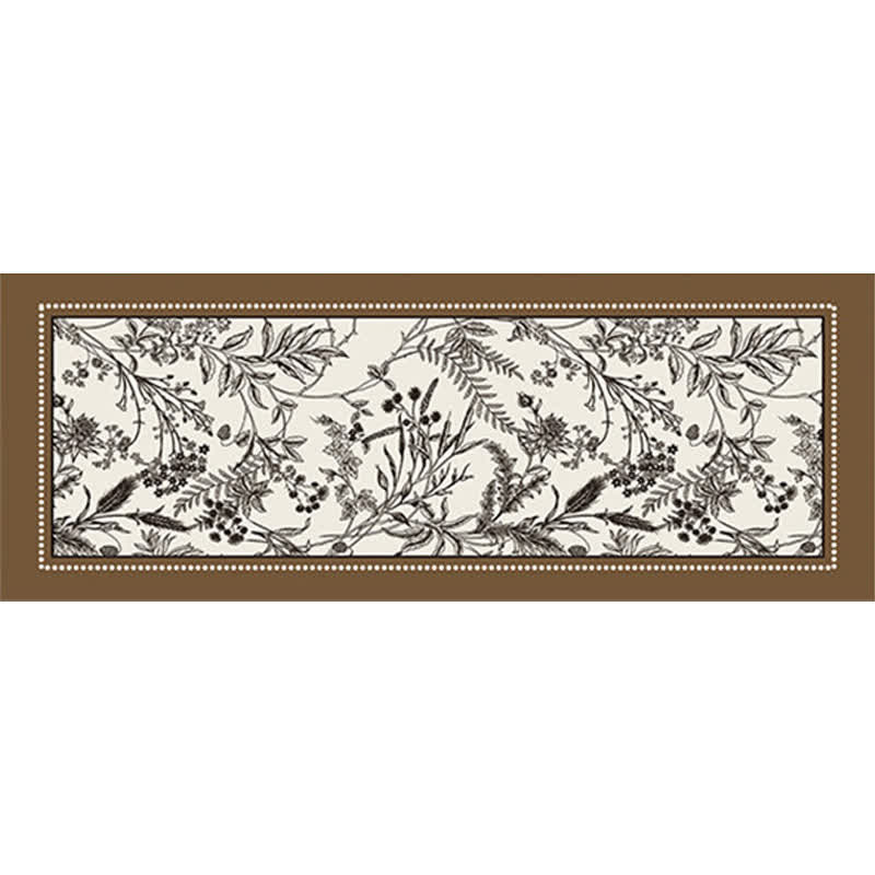Vintage Elegant Floral Floor Rug - Coffee - 39" x 79" - image 5