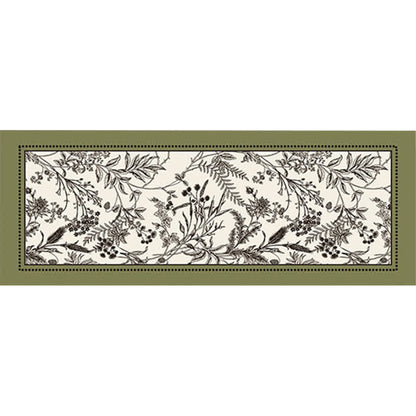 Vintage Elegant Floral Floor Rug - Green - 39" x 79" - image 1
