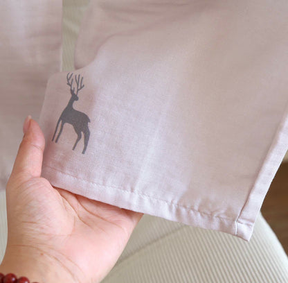 Deer Kimono Cotton Gauze Loungewear Set - image 7
