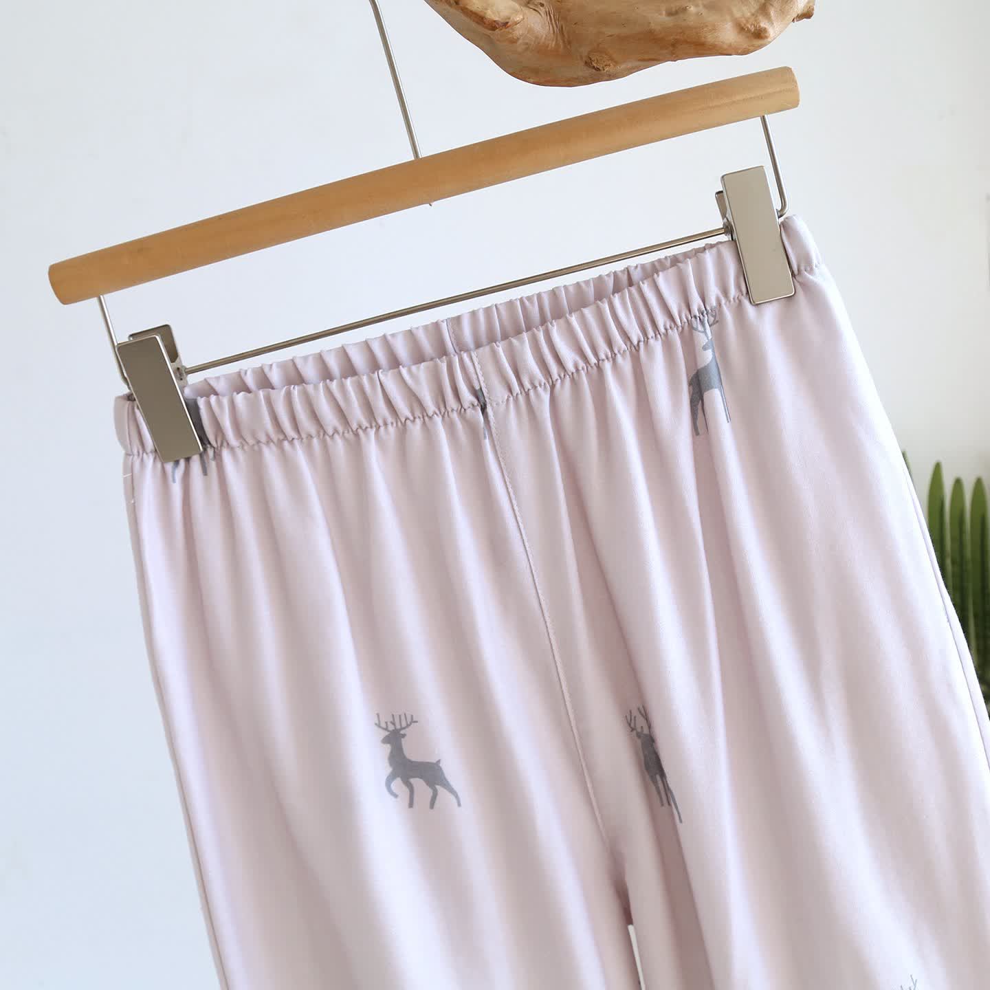 Deer Kimono Cotton Gauze Loungewear Set - image 9