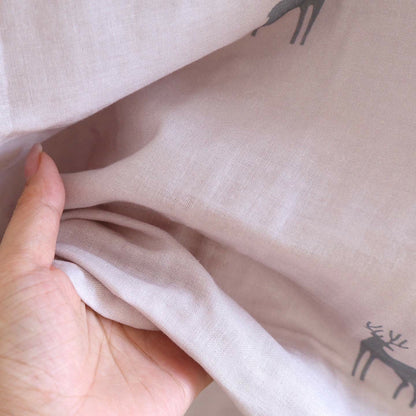 Couple Deer Cotton Gauze Kimono Bathrobe - image 10