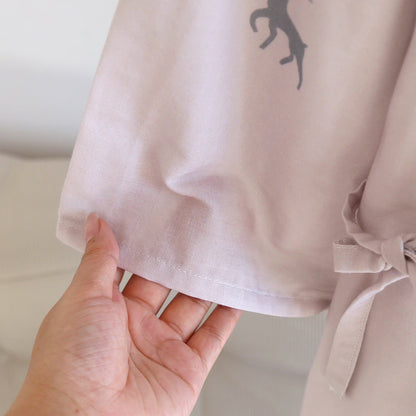 Couple Deer Cotton Gauze Kimono Bathrobe - image 9