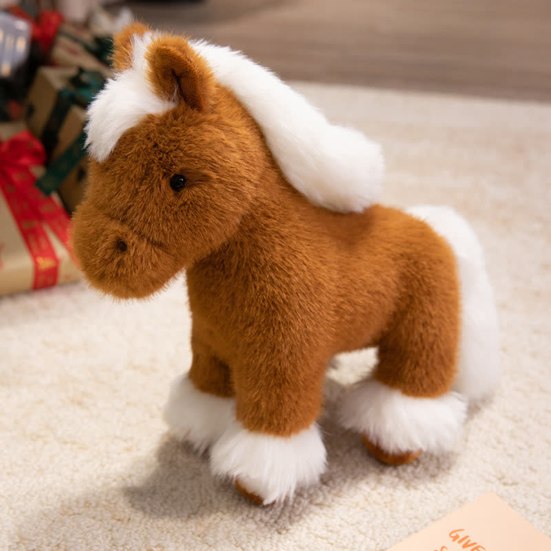 Lucky Zodiac Horse Stuffed Toy Decoration - Brown - 2PCS - 11.81"H - image 6