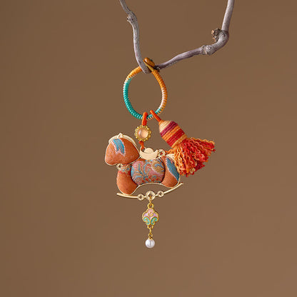 Oriental Horse Tassel Hanging Ornament - Orange - 3PCS - 1.83"W x 1.97"L - image 8