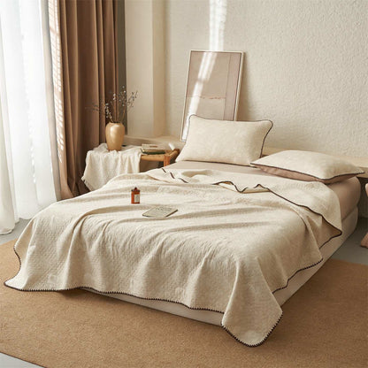 Textured Rabbit Cotton Linen Quilt - image 1