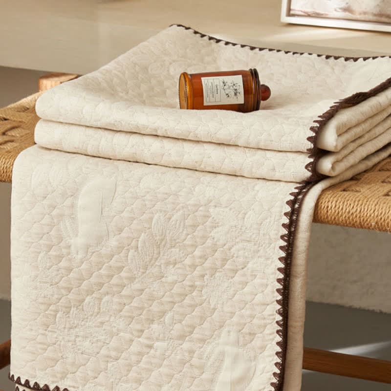 Textured Rabbit Cotton Linen Quilt - image 4