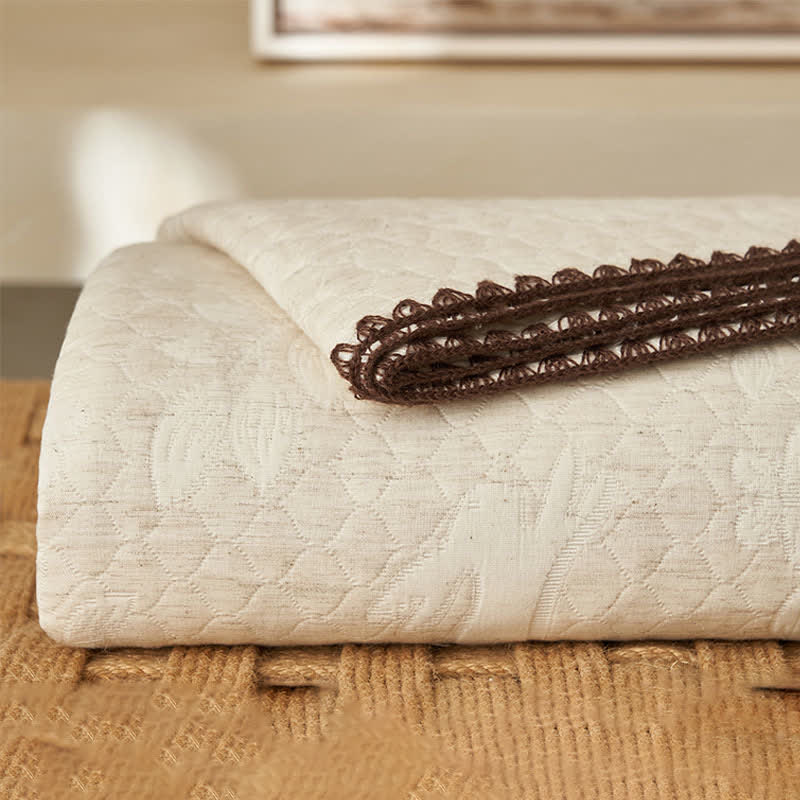 Textured Rabbit Cotton Linen Quilt - image 6