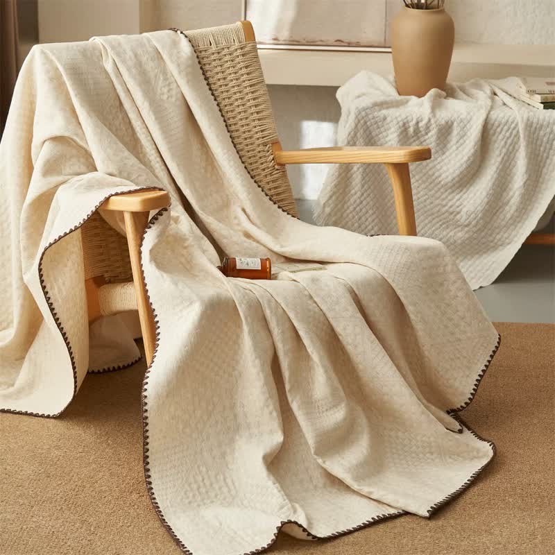 Textured Waffle Cotton Linen Quilt - image 5