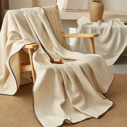 Textured Waffle Cotton Linen Quilt - image 5