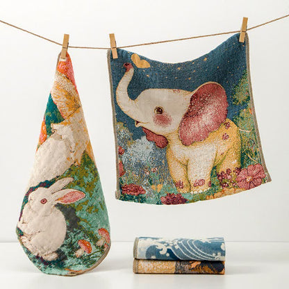 Cute Animal Cotton Gauze Kitchen Towel - image 0