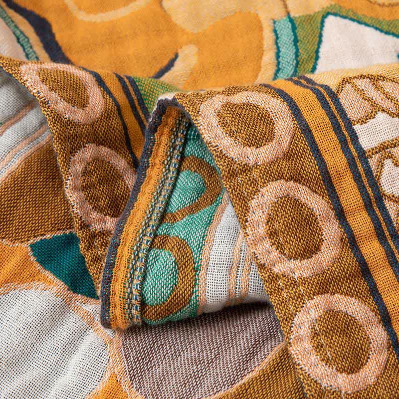 Luxury Retro Floral Cotton Gauze Blanket - image 5