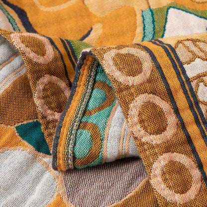 Luxury Retro Floral Cotton Gauze Blanket - image 5