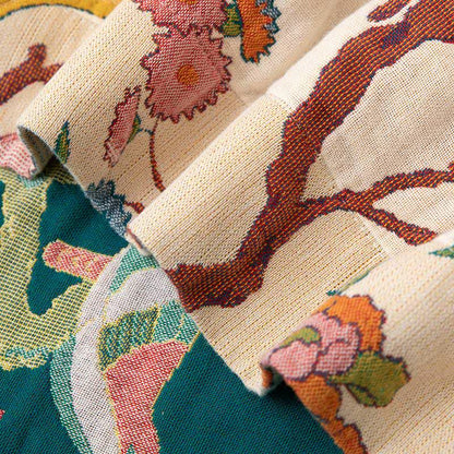 Ownkoti Country Floral Bird Cotton Gauze Blanket - image 5