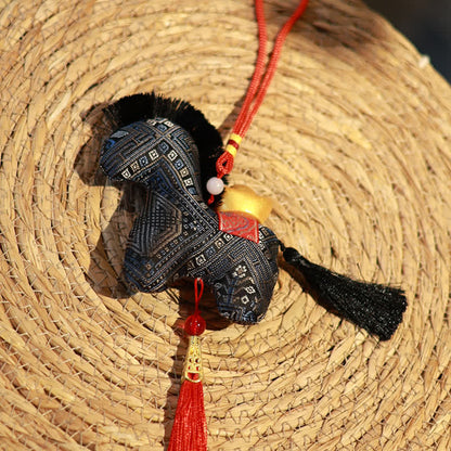 Ownkoti Heritage Style Artisan Horse Plushie - Dark Blue - 2PCS - 4"H - image 25