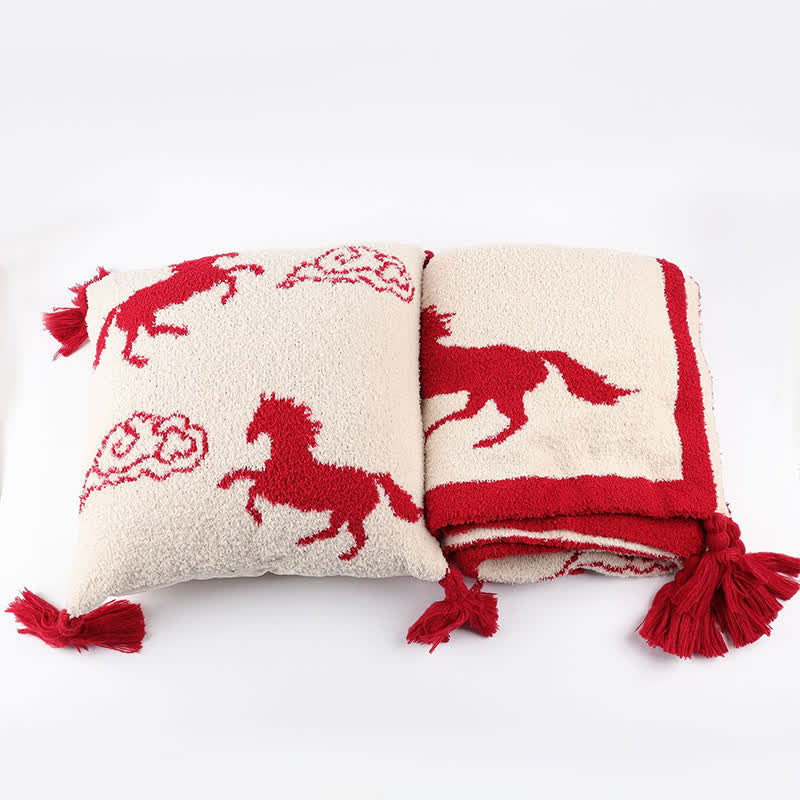 2026 Year of the Horse Celebration Collection - Blanket with One Pillow - image 3