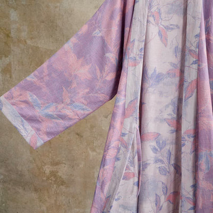 Weekend Escapades Natural Leaf Cotton Gauze Kimono Robe - image 17