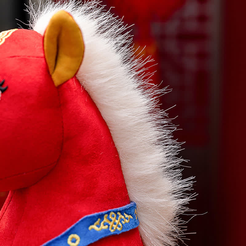 Red & Gold Majestic Horse Mascot Plush - image 10