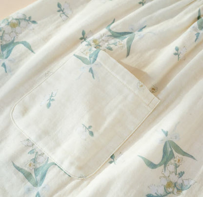 Bellflower Floral Cotton Gauze Pajama Set - image 5