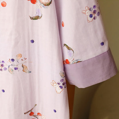 Rabbit & Berry Cotton Gauze Nightdress - image 4