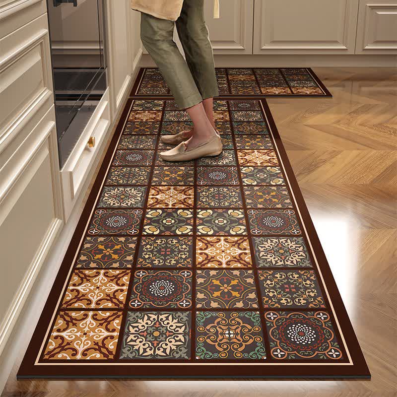 Mud Rug Stitching Diatom Mud Patchwork Pattern Kitchen Rug – au.ownkoti