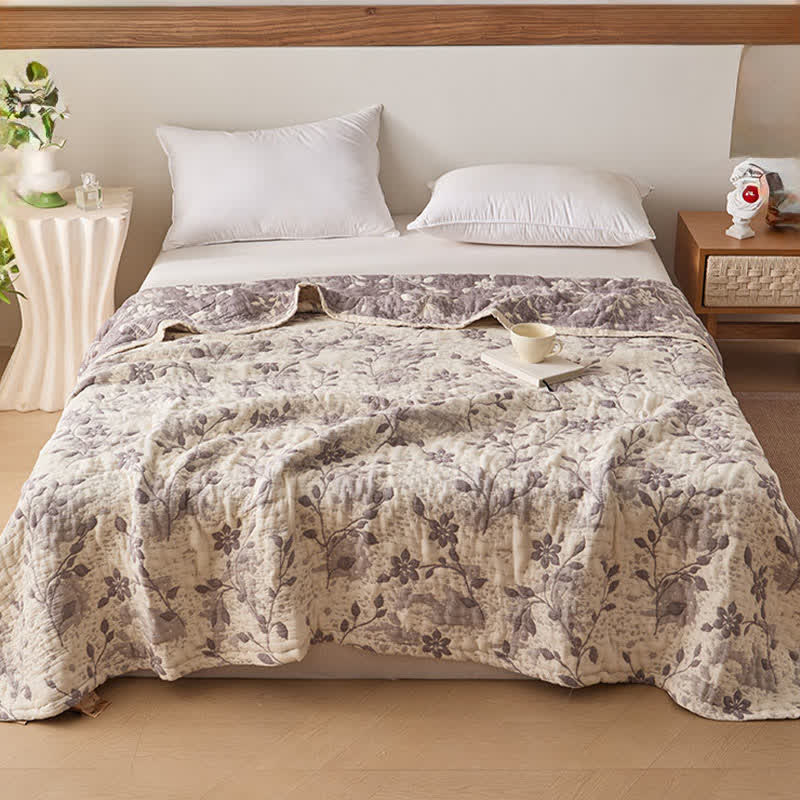 Floral Vine Cotton Gauze Quilt - image 2
