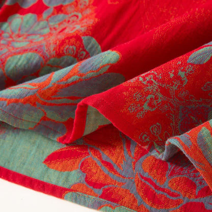 Vintage Oriental Peony Cotton Pajama Set - image 6