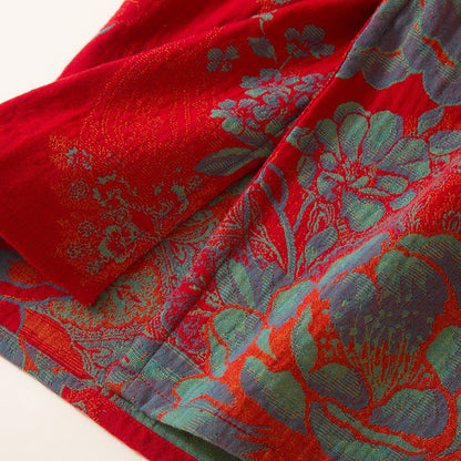 Vintage Oriental Peony Cotton Pajama Set - image 4